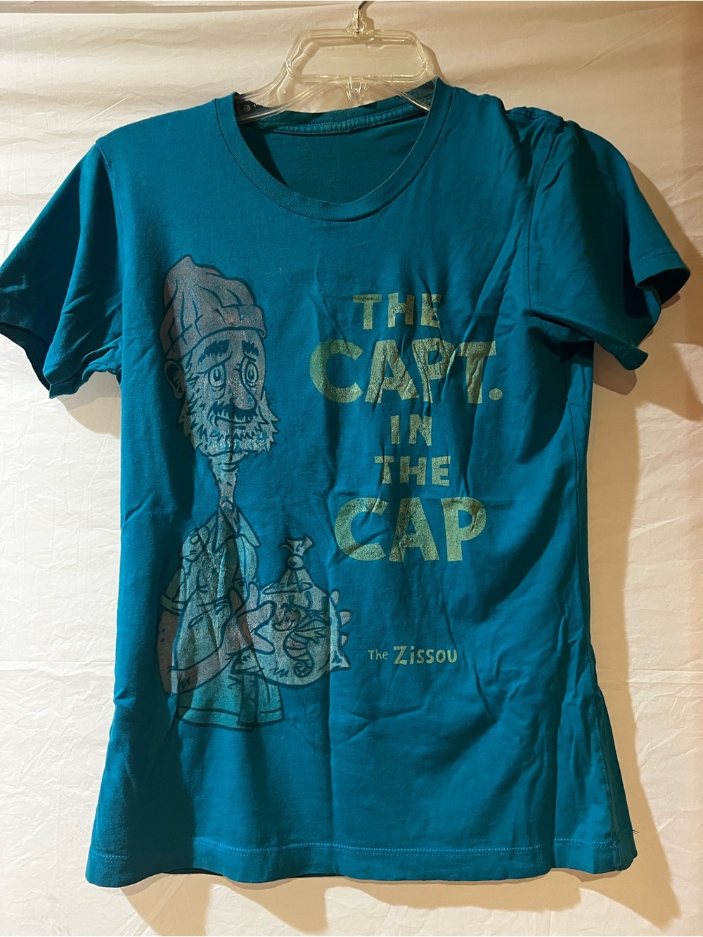 Threadless Teal Short Sleeve Graphic Tee - 'The Capt. in the Cap'